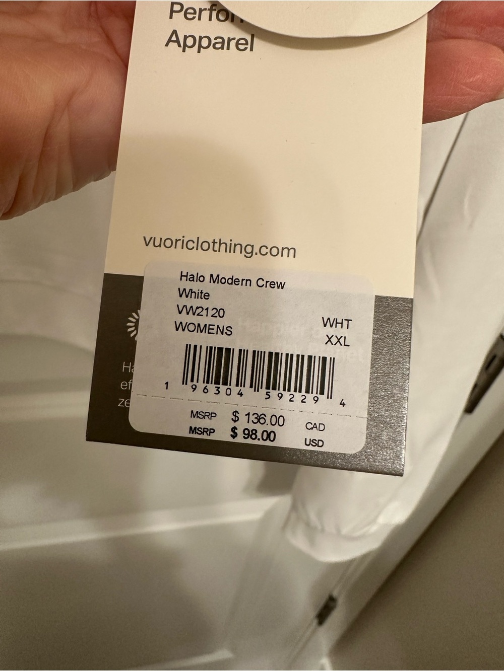 Vuori Halo Modern Crew white size XXL (three available all XXL) - Picture 7 of 8